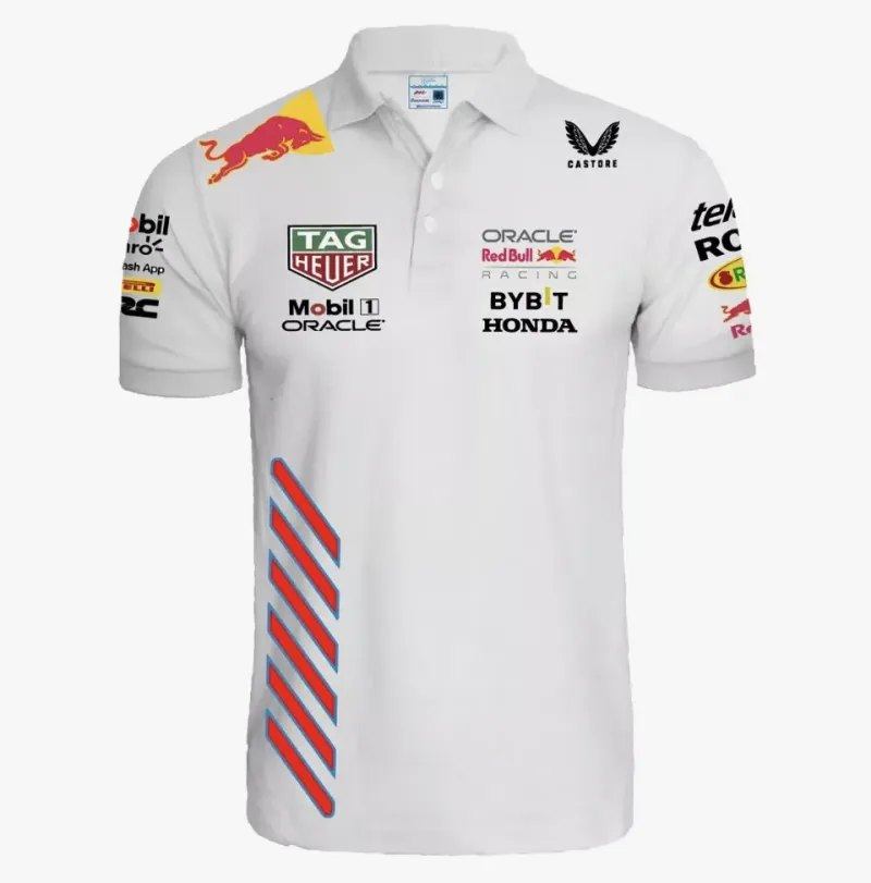 Playera Sergio Perez Redbull F1 Checo Perez 2024 Blanca